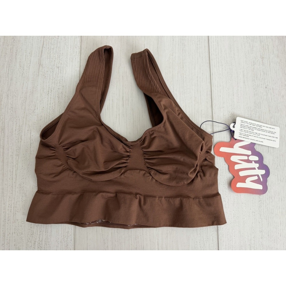 NWT Yitty Nearly Naked Shaping Midi Bra Sz 1X/2X Brown and Rich Color